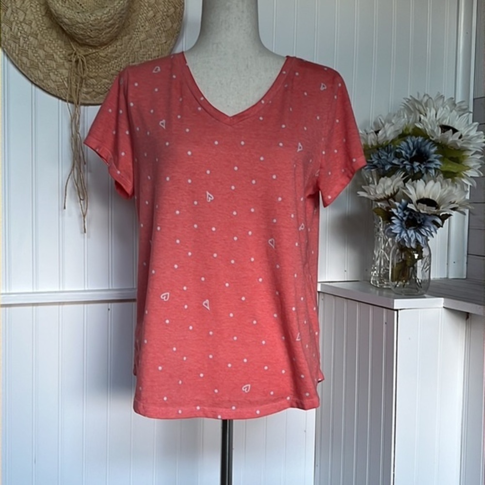 Style & Co Pink Polka Dots & Hearts